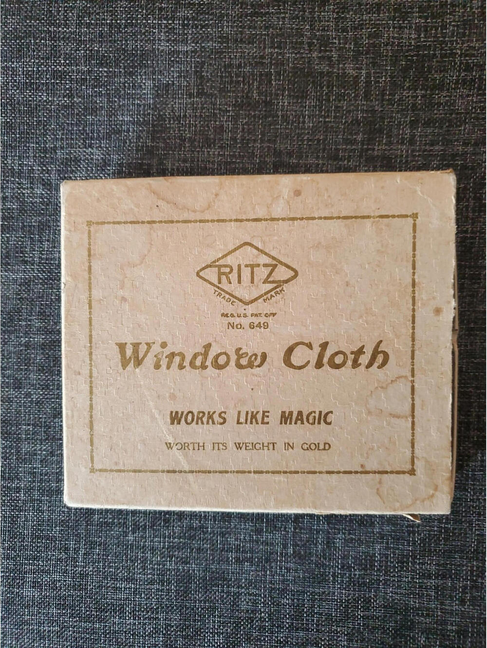 Vintage Ritz Window Cloth No. 649 Made in USA Rare Item! NIB B21